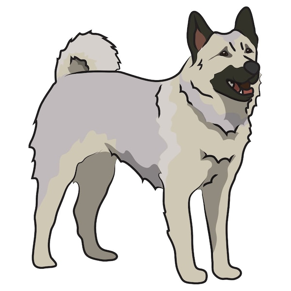 Signmission Norwegian Elkhound Dog Decal, Dog Lover Decor Vinyl Sticker D-12-Norwegian Elkhound - main
